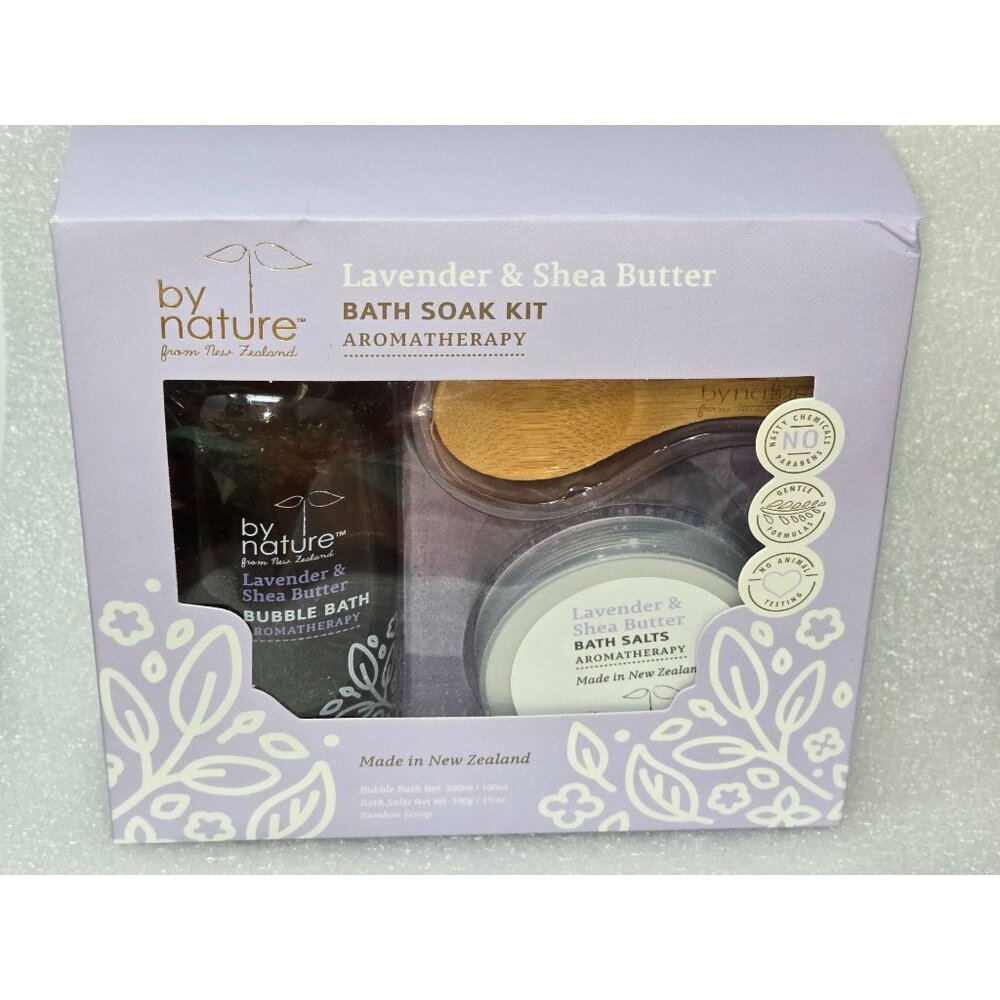 By Nature Lavender & Shea Butter Bath Soak Kit Aromatherapy